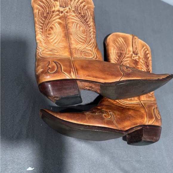 Tan Embroidered Ankle Booties 9.5B - Picture 6 of 11